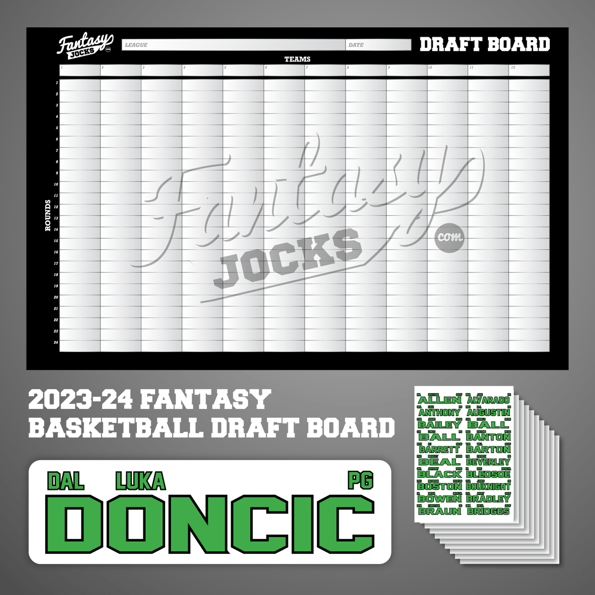 : Fantasy Football Draft Board 2023-2024 Kit Extra