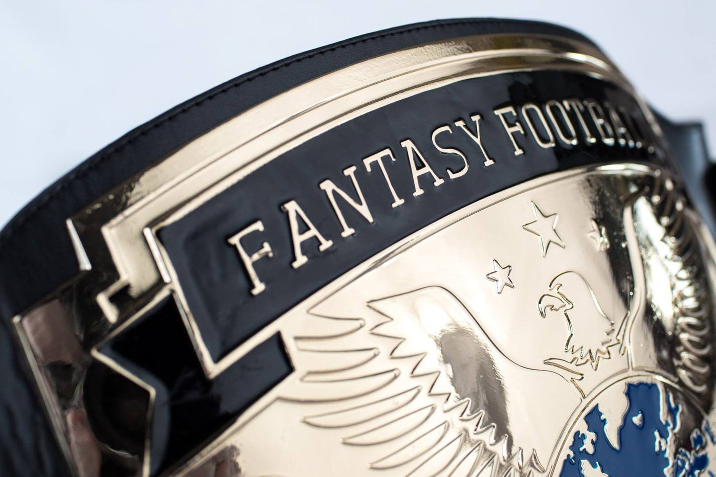 FANTASYJOCKS Fantasy Football Championship Belt Trophy, White/Silver