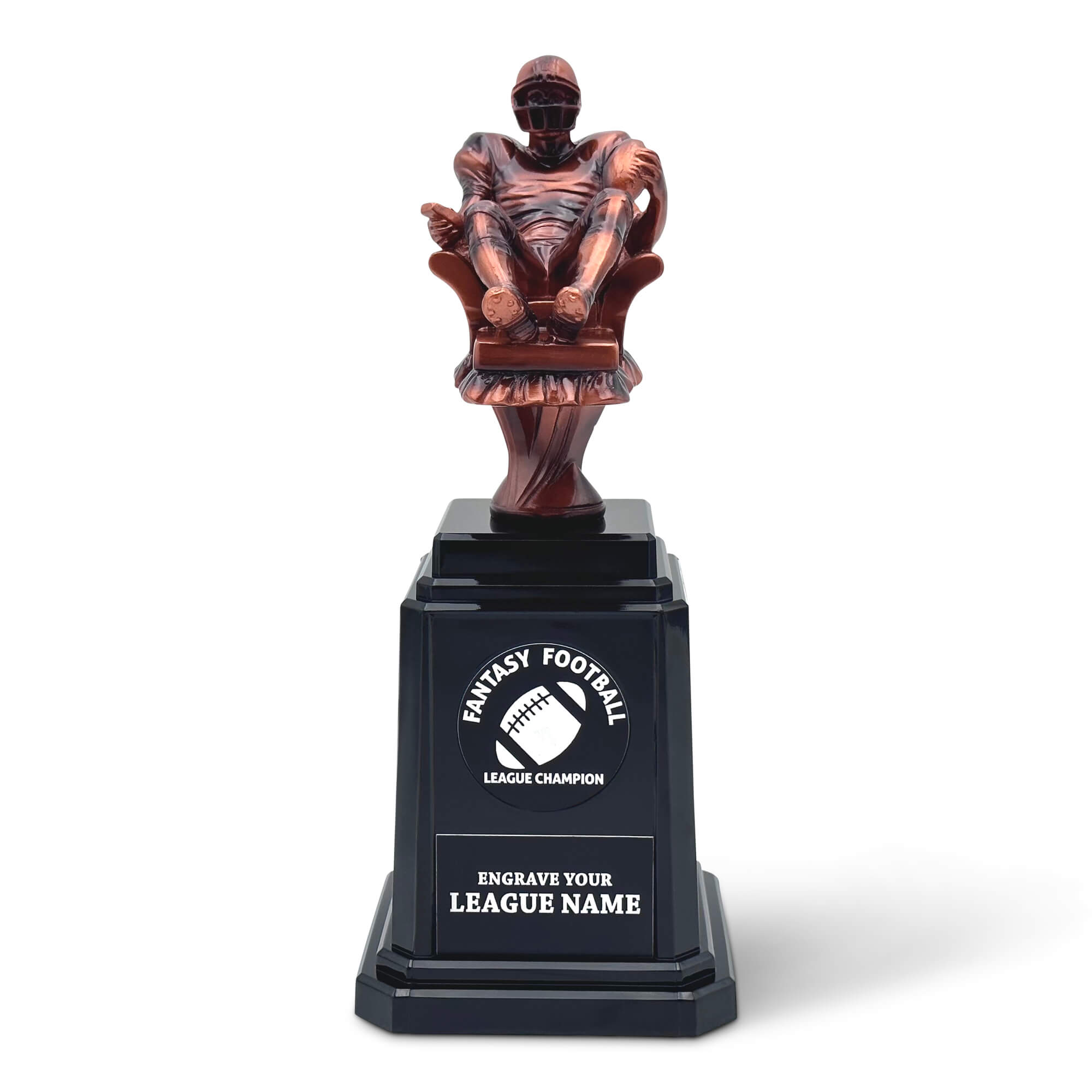 Fantasy Football Trophy - Pink Armchair Quarterback - Tempe Trophy